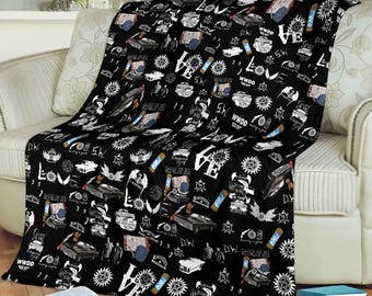Supernatural Sam and Dean Winchester Fleece Blanket Premium Sherpa Blanket Supernatural Blanket Winchester Blanket Dean Sam Quilt Etsy Canada