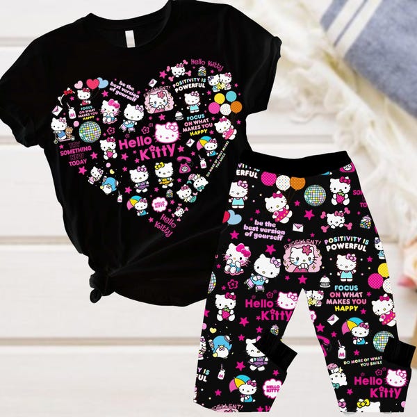 Jogging Hello Kitty Fille, Taille 134/140, Rouge, Takko, Coton/polyester, Très Bon état