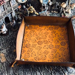 12 Pcs Dice Trays - Portable Folding PU Leather Dice Holders For RPG, Board Games, Tabletop Gaming