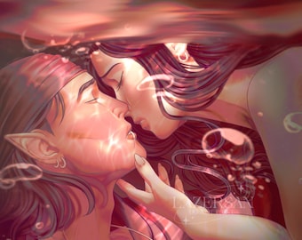 Officially Licensed | The Ever Queen by LJ Andrews | The Ever Seas | 5" x 7" Print | Fan Art