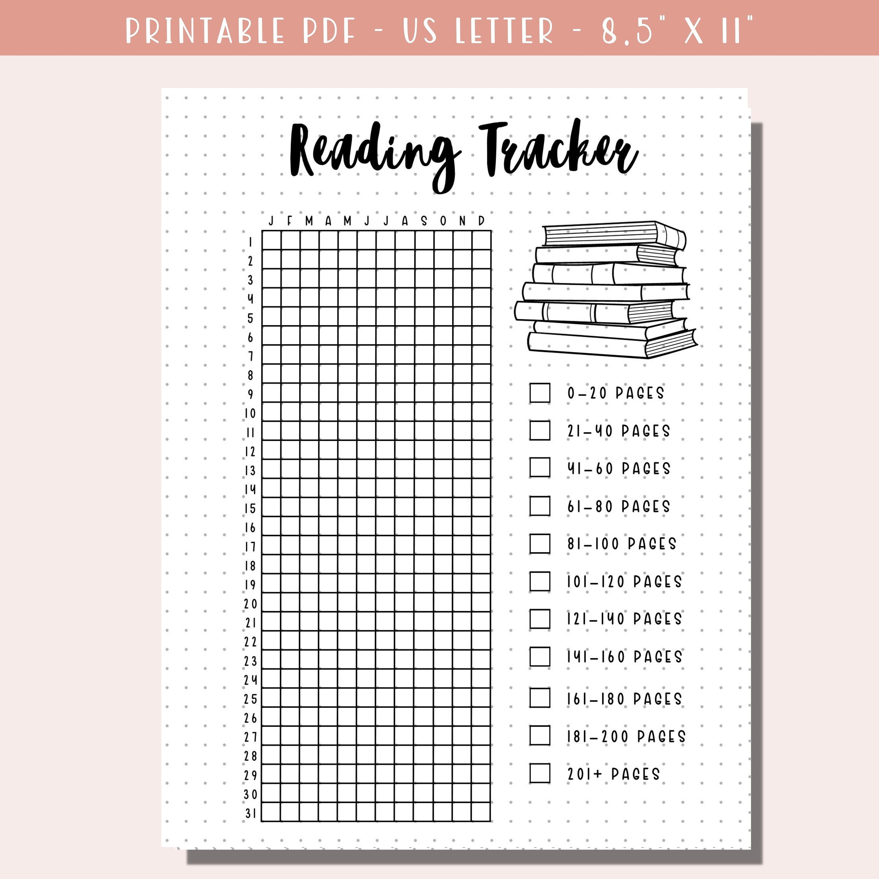 Reading Tracker Printable A5 Journal Insert Printable Book Tracker ...