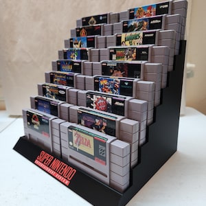 Nintendo SNES (Super Nintendo) 18 Cartridge Display Stand