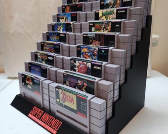 Nintendo SNES (Super Nintendo) 18 Cartridge Display Stand