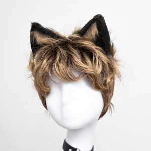 Ship after 11/30 | German Shepherd Dog Ears Black Brown Cosplay Anime Werewolf Jackal Headwear Lifelike Furry Ear Halloween Gifts