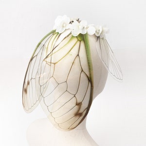 Green cicada elf wing hair clips, 4pc Set, fantasy fairycore