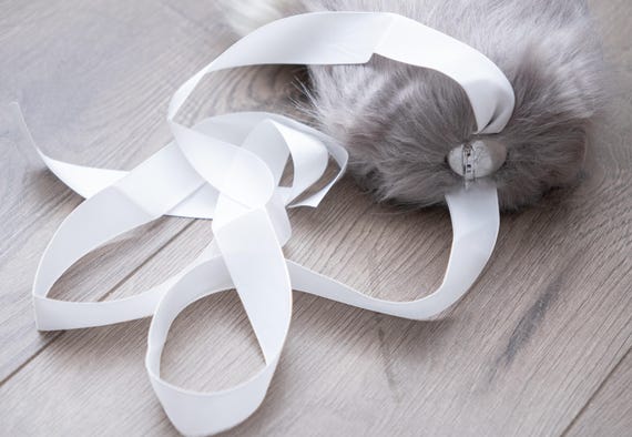 Kawaii Baby Bunny Ears, Gray Rabbit Ears, Short Rabbit Ears, Furry