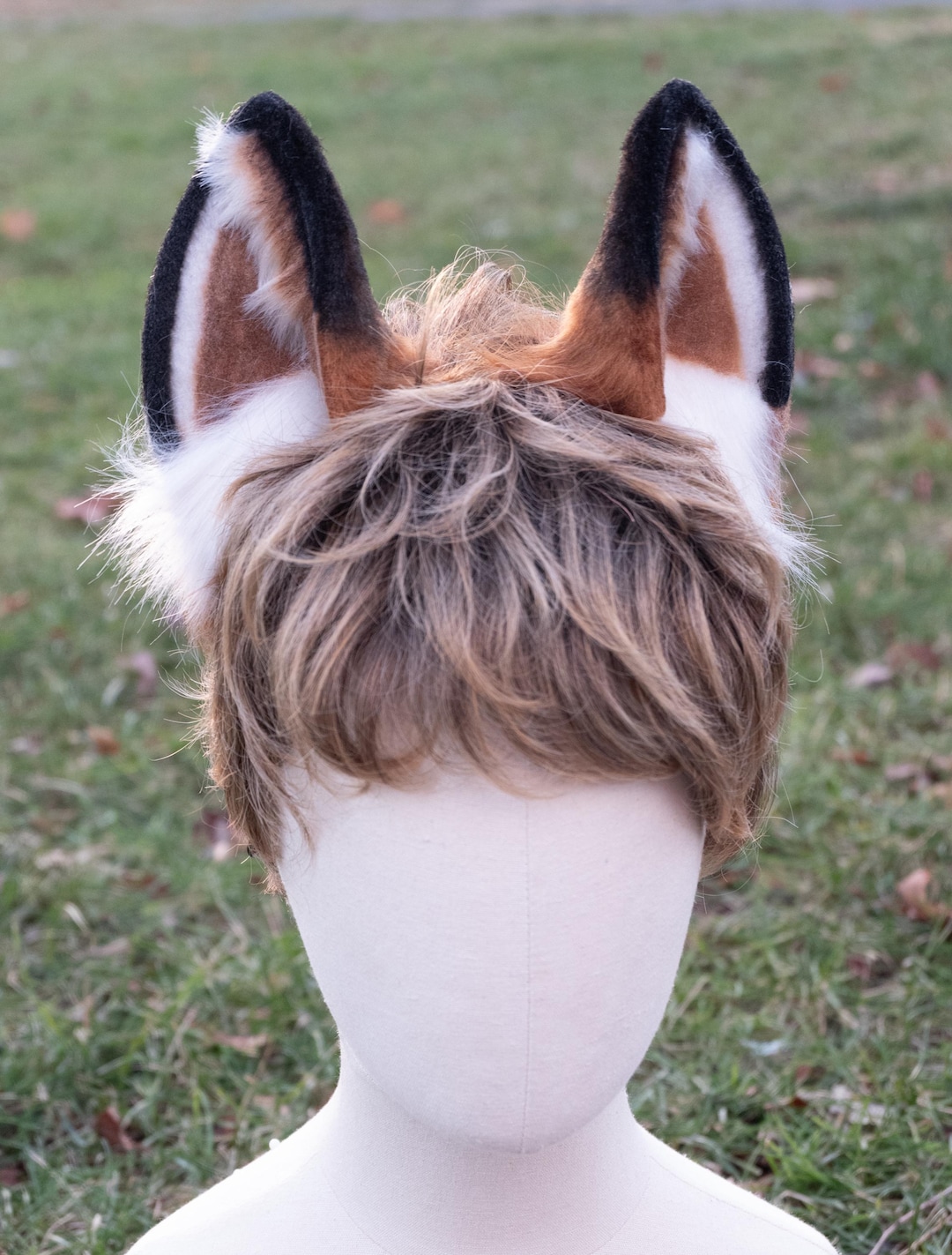 Brown Fox Ears With Black Tips, Caramel Fox Ears, Fennec Fox Ears ...