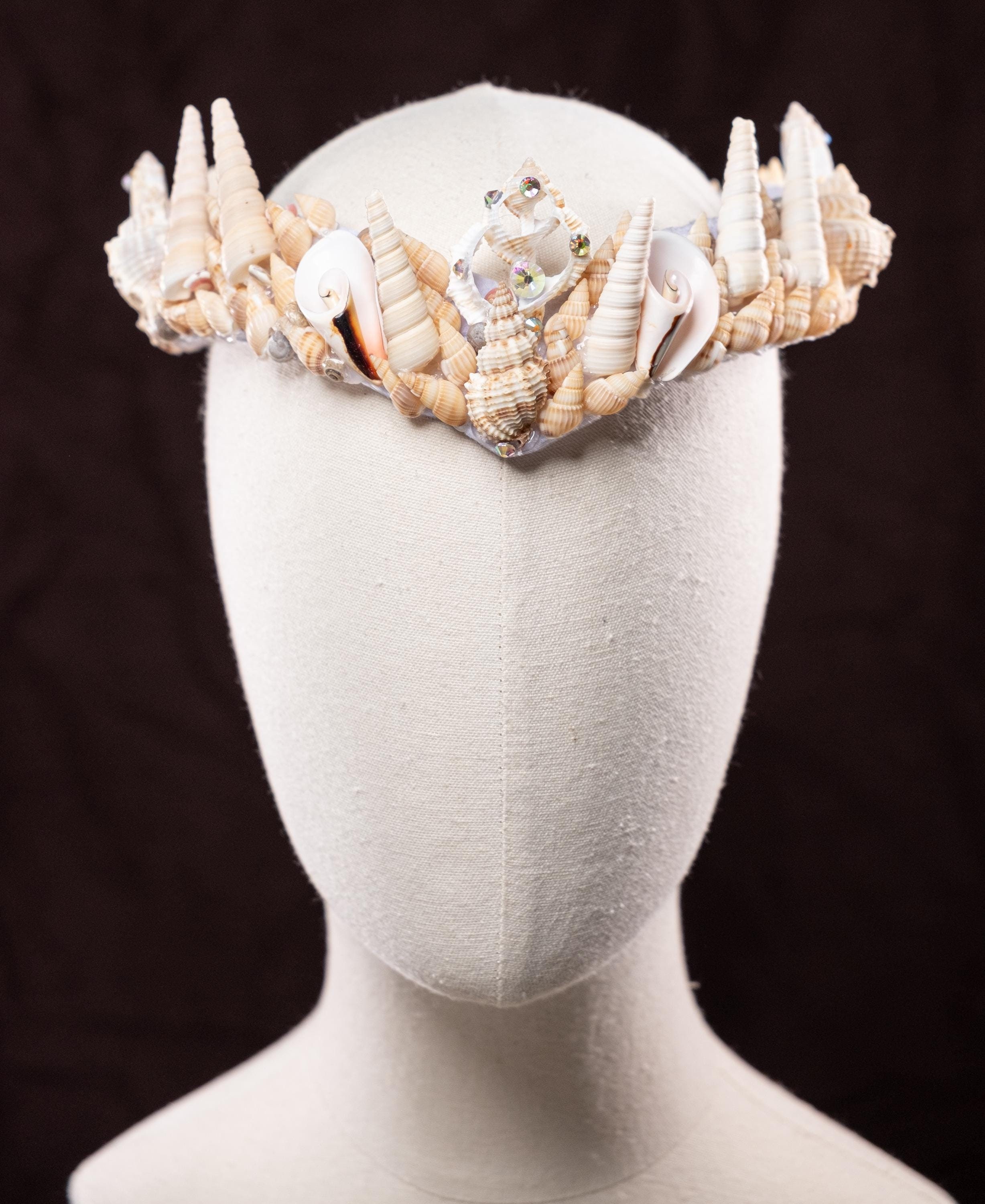 Screw Shell Crown, Mermaid Tiara, Seashell Crown, Made of  display picture 2