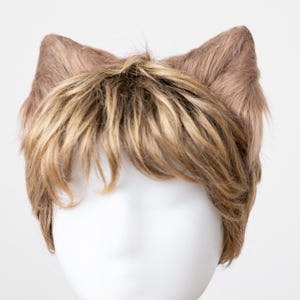 Brown dog ears, Jackal ears, brown cat ears, cosplay anime headwear, lifelike furry ear, fox Halloween gifts
