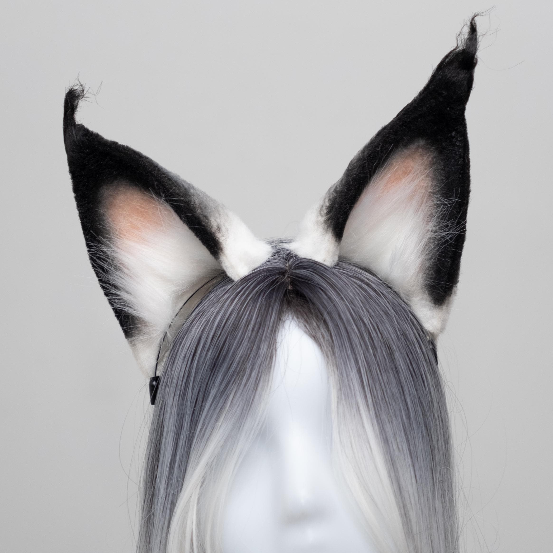 Anime Faux Fur Cat Fox Wolf Ears Headband Halloween Cosplay Accessory Handmade Wolf Dog Ears Headband, Furry Wild Animal Ears  main image 3