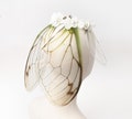 Green cicada elf wing hair clips, 4pc Set, fantasy fairycore