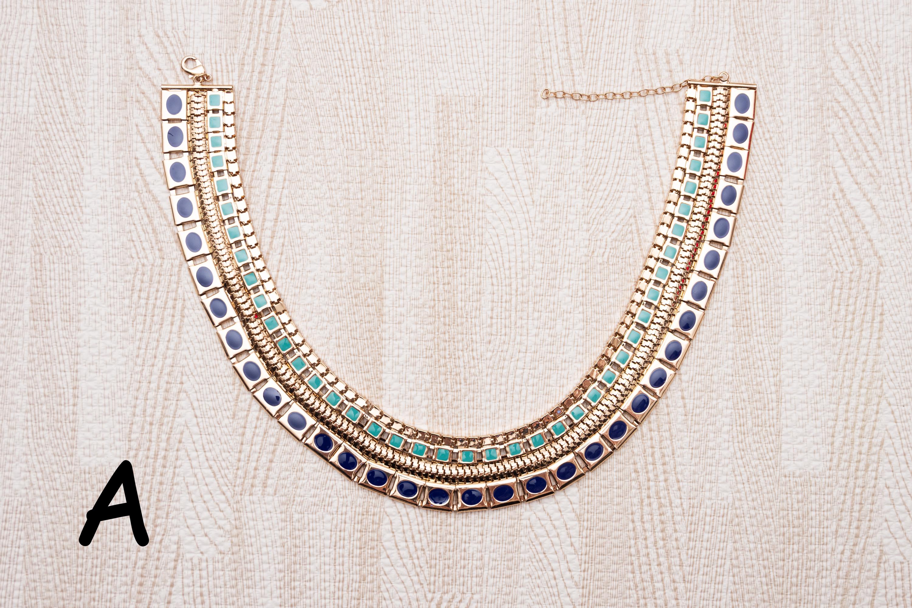 Usekh Pattern Replica Ancient Egyptian Necklace, Usekh Collar of Tutankhamun, Gold ...