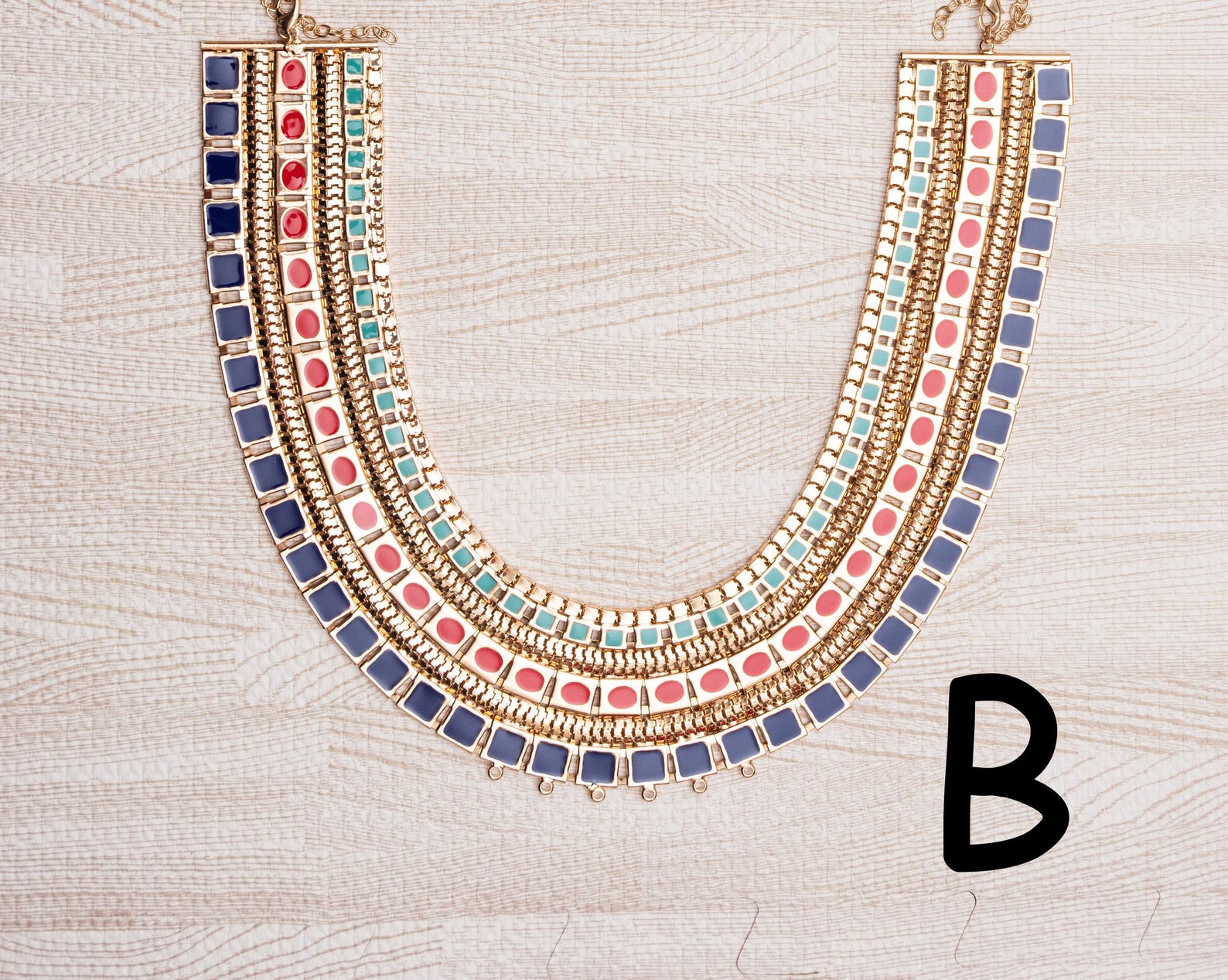 Usekh Pattern Replica Ancient Egyptian Necklace, Usekh Collar of Tutankhamun, Gold ...