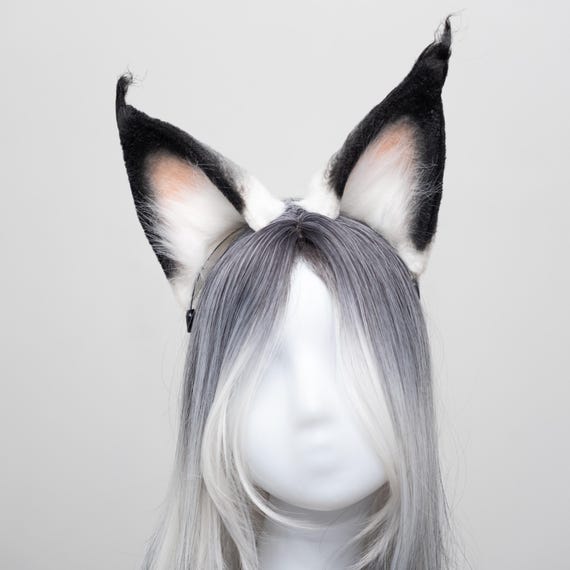 Gray Fox Ears With Black Tips, Fennec Fox Ears, Cosplay  display picture 1
