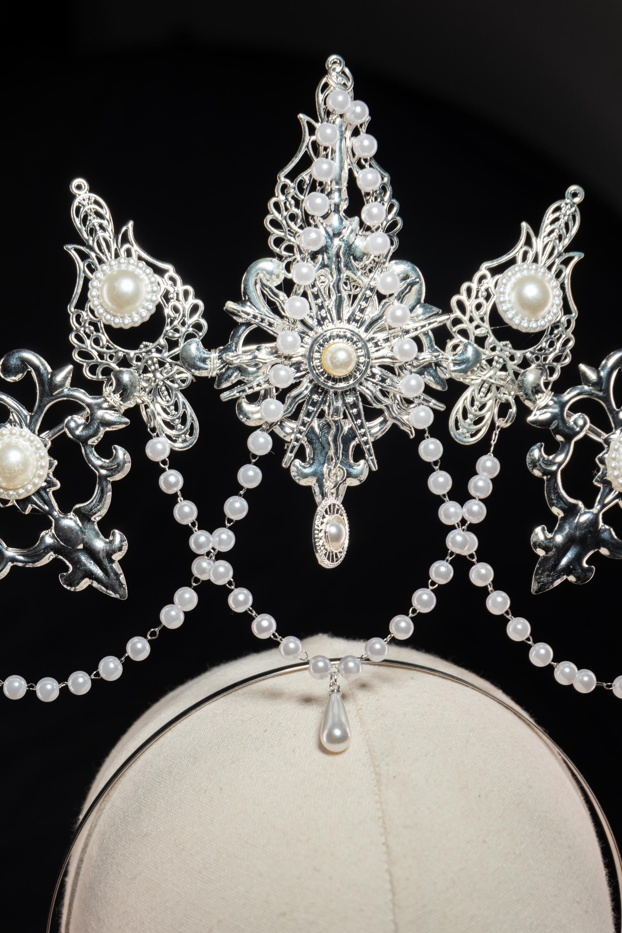 Bridal Holy Renaissance Virgin Mary Silver Halo Rococo Crown Baroque ...