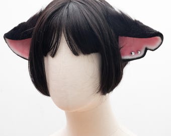 Jane Doe ears and tail, Zenless Zone Zero cosplay ears, MiHoHo cosplay, lifelike animal ears, cute kawaii anime manga