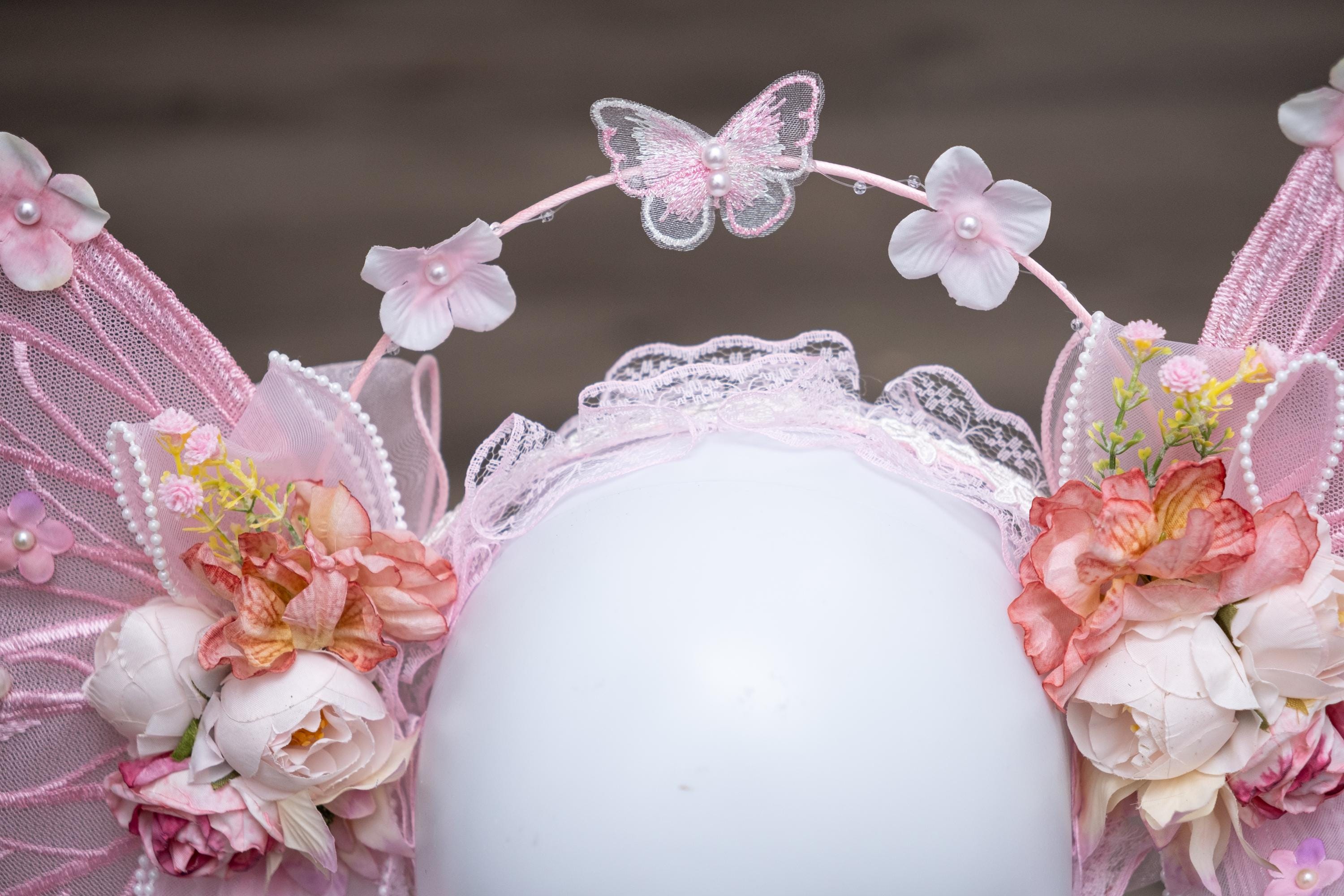 Butterfly Floral Halo, Pink, Fairy Headdress, Goddess  display picture 1