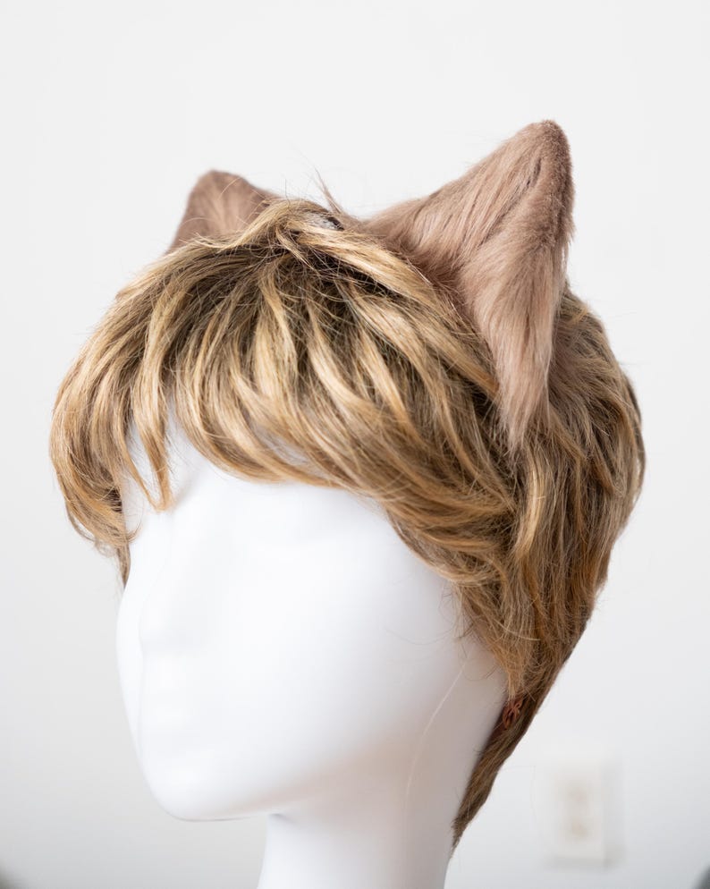 Brown Dog Ears, Jackal Ears, Brown Cat Ears, Cosplay Anime Headwear