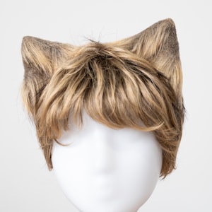 Brown dog ears, Jackal ears, brown cat ears, cosplay anime headwear, lifelike furry ear, fox Halloween gifts