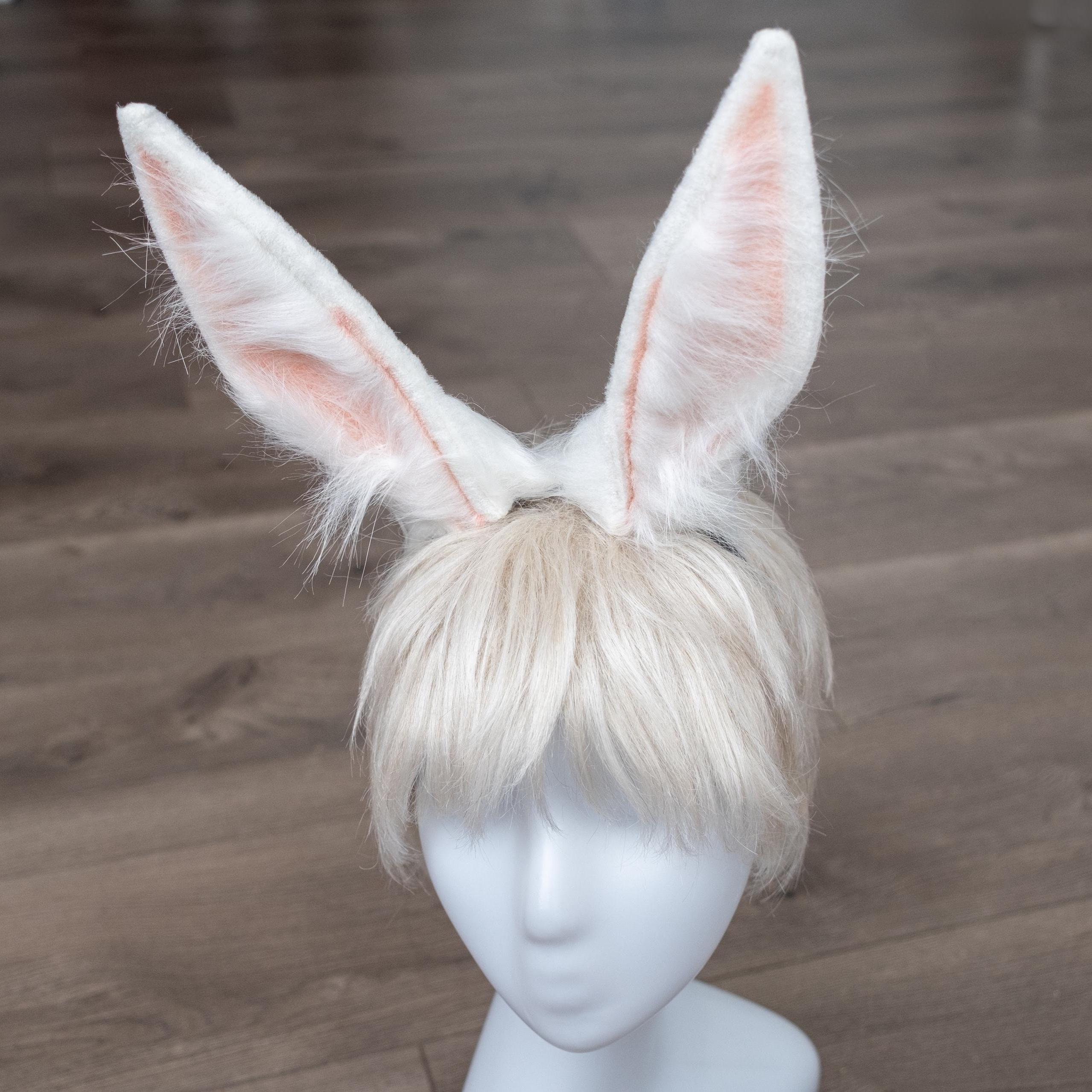Luxurious Natural Fur Long Rabbit Hair Headband Taupe Ivory One Size Rex Rabbit Fur Headband – La Fiorentina main image 3
