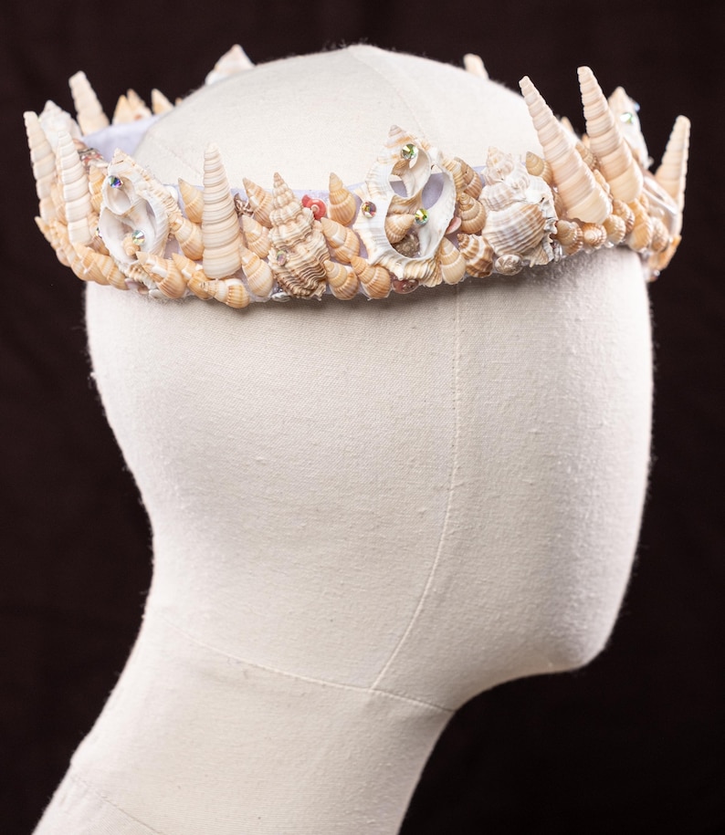 Screw Shell Crown, Mermaid Tiara, Seashell Crown, Made of Natural ...