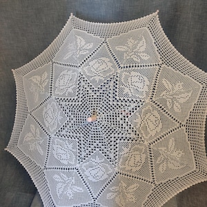 White openwork umbrella