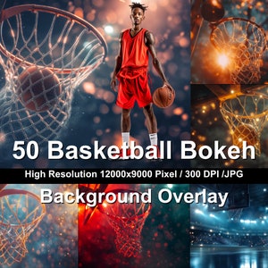 デジタル背景をフィーチャーした、スポーツ写真の背景に使えるバスケットボールのボケ画像 50 枚のコレクション | スポーツ背景