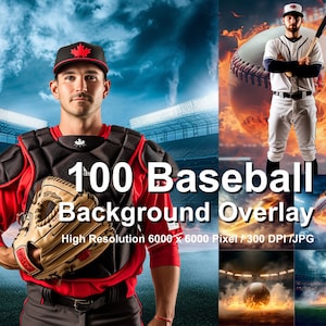 100 imágenes con temática de béisbol de fuego para fondos de fotografías deportivas, con fondos digitales adecuados para superposiciones de ediciones de Photoshop