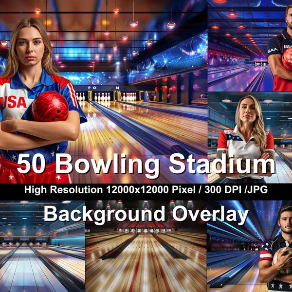 50 Bowling Stadium Backdrops, Bowling Digital Backdrop, Dance Digital Backdrops, Sport Background, Sport backdrop