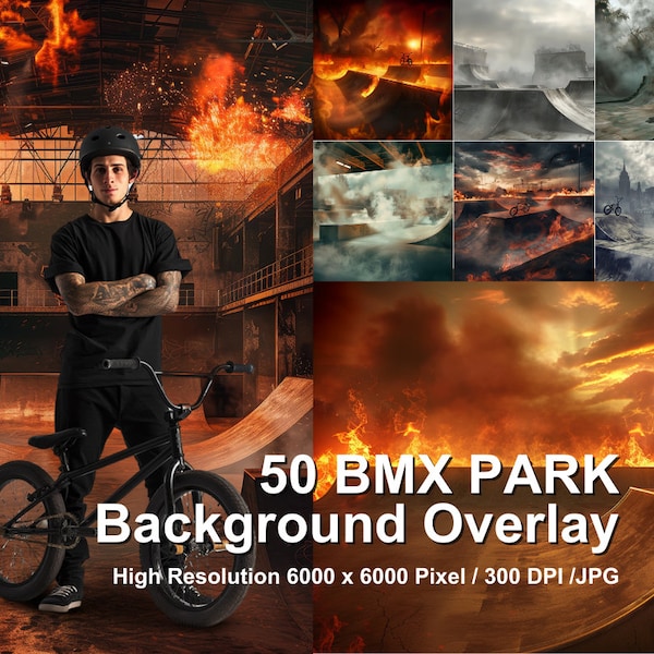 40 BMX Park Fine Art Backdrops, BMX Park Digital Backdrop, BMX Digital Backdrops, Sport Background, Urban backdrop