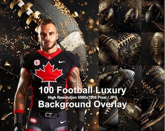 Fondos de fútbol: 100 imágenes de lujo en negro y dorado (descarga digital)