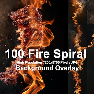 100 vuurspiraal foto-overlays, fotografie-rekwisieten, vuureffecten, vuurgrill, barbecueribben achtergronden, digitale achtergrond, vuuroverlays,