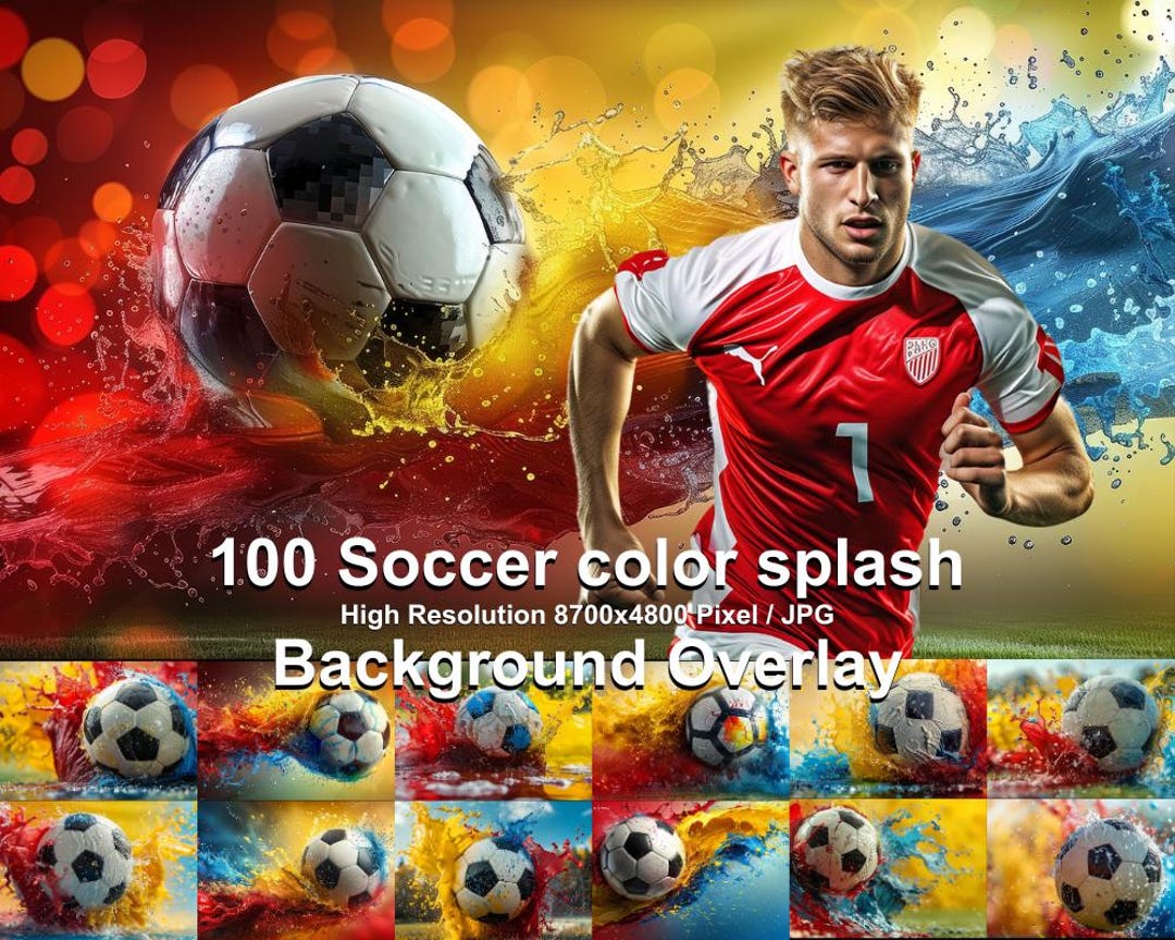 100 Soccer Color Splash-themed Images for Sports Photo Backgrounds ...