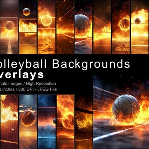 Sammlung von 20-Volleyball-Hintergrund für Sportfotohintergründe mit digitalen Hintergründen, die für Photoshop-Bearbeitungen Overlays geeignet sind