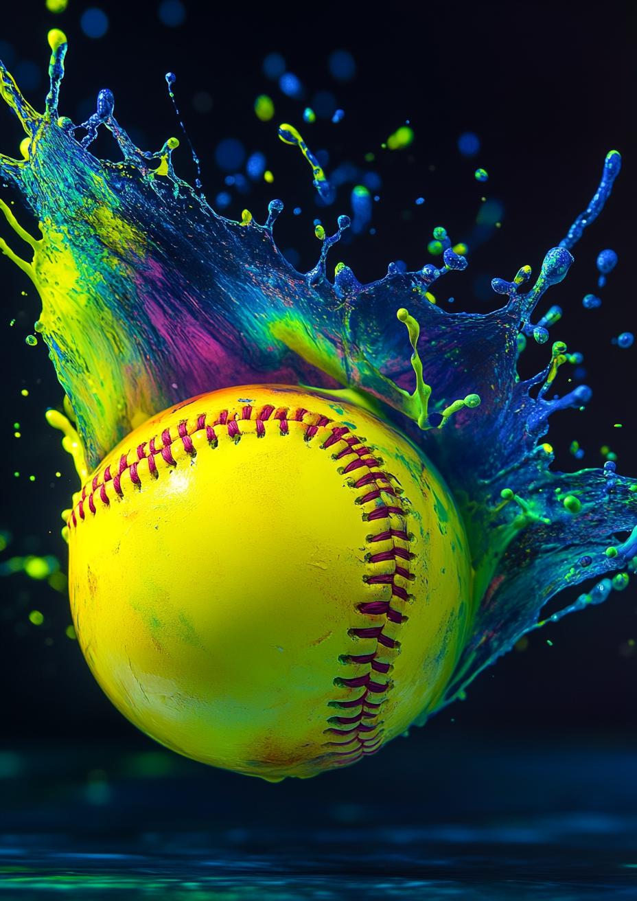 Softball Color Splash Backgrounds: 200 Sports Photo Overlays (digital ...