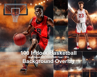 Basketball Stadium Photo Backgrounds: 100 Photoshop Digital Backdrops (300dpi)