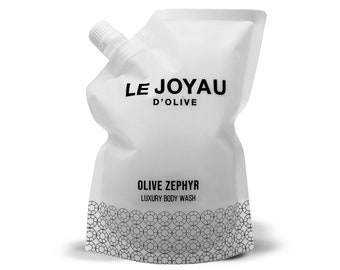 Gel Douche Éco-Recharge - Savon Liquide Pour Le Corps - Olive Zephyr - 100% Naturel et Artisanal