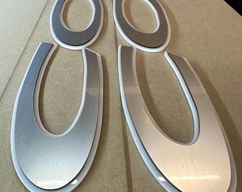 Calcomanía 3D "COBIA" para barco, 31" de largo x 2,9" de alto, logotipo náutico de acrílico en relieve (juego de 2).