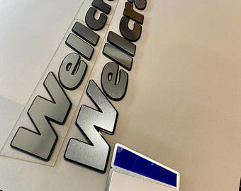 3D Raised Marine “WELLCRAFT” 31.75”L x 3.5”H Modern Boat Logo Decal with 3M Tape and Stencil Badges Included Pack of 2 Acrylic UV Resistant