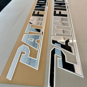 3D Raised Marine “PATHFINDER” 33”L x 4”H Modern Boat Logo Decal with 3M Tape and Stencil Pack of 2 Custom Color Options Acrylic UV Resistant