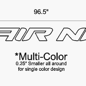 Puede incluir: Texto blanco con contorno sobre fondo blanco que dice "SUPER AIR NAUTIQUE". El texto mide 245,1 cm de largo y 8,26 cm de alto. El texto est&aacute; etiquetado como "Multi-Color" con una nota sobre el tama&ntilde;o.
