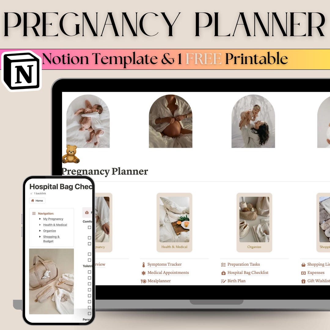 Notion Pregnancy Planner Notion Template With Baby Birth Plan Notion Pregnancy Planner Notion Template With Baby Birth Plan