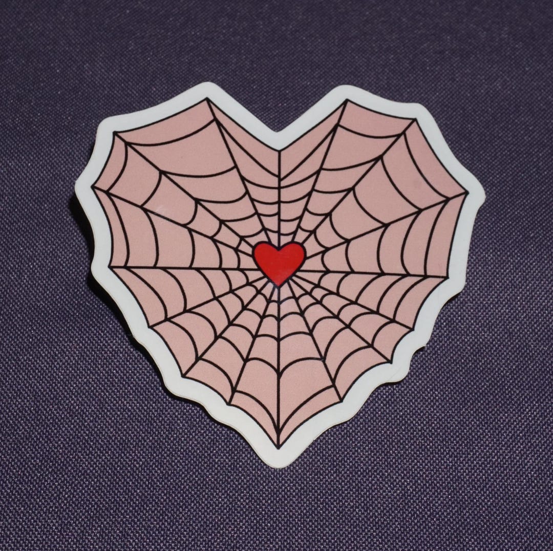 Webbed Heart Webbed Heart - Sticker - Etsy