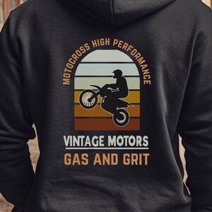 Motocross, Dirtbike Hoodie, Motorcross, Men&#39;s Sweatshirt, Dirt Bike, MX, Freedom, Hoodie, Motorcycle, Moto, Racing, Vintage Motocross,