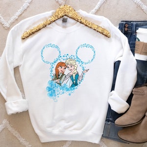 Cute Frozen Gift Sweatshirt, Disney Frozen Sweatshirt for Girls, Anna and Elsa Women's Top