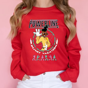 Vintage Goofy Movie Walt Disney Pictures Sweatshirt, Cute Goofy Powerline Top
