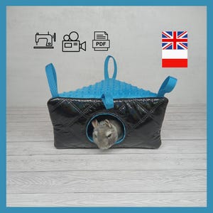 Triangle House Sewing Pattern PDF Tutorial | Small Animal Bed Hideout | Rabbit, Guinea Pig, Chinchilla, Ferret, Rat, Squirrel Cage