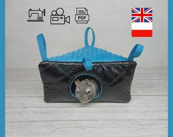 Triangle House Sewing Pattern PDF Tutorial | Small Animal Bed Hideout | Rabbit, Guinea Pig, Chinchilla, Ferret, Rat, Squirrel Cage