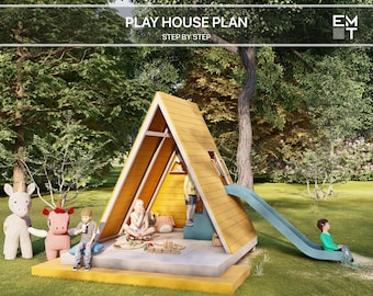 Triangle Slide Playhouse Plan Playhouse Plans for Kid Architecture