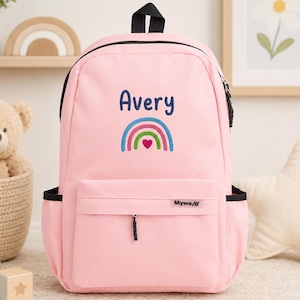 Personalized Kids Backpack with Name Embroidery, Custom School Bag for Girls Boys, Toddler Preschool Backpack, First Day of School Gift